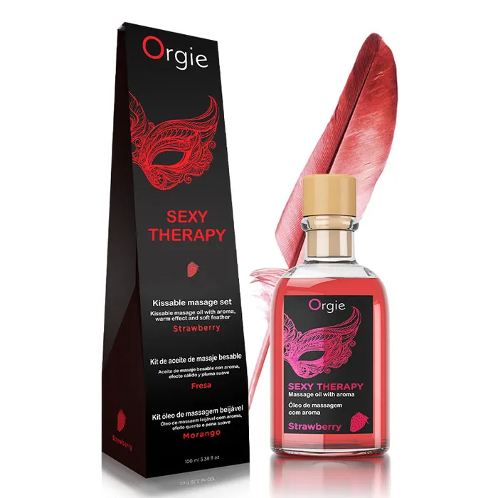 Honeys Toy Couples Orgie Lips Massage Kit Strawberry