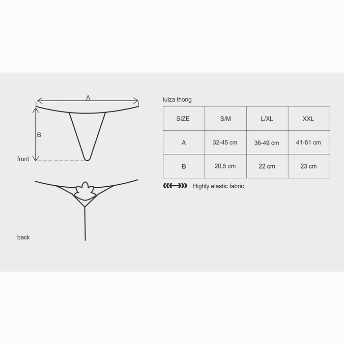Male Sex Toys | Obsessive Sexy Perizoma Luiza Thong Nero - S/M