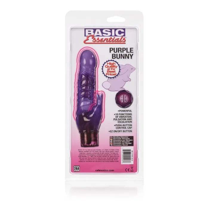 Basic Essentials Bunny - Purple | CalExotics Vibrators Basic Essentials Bunny - Purple | CalExotics Vibrators