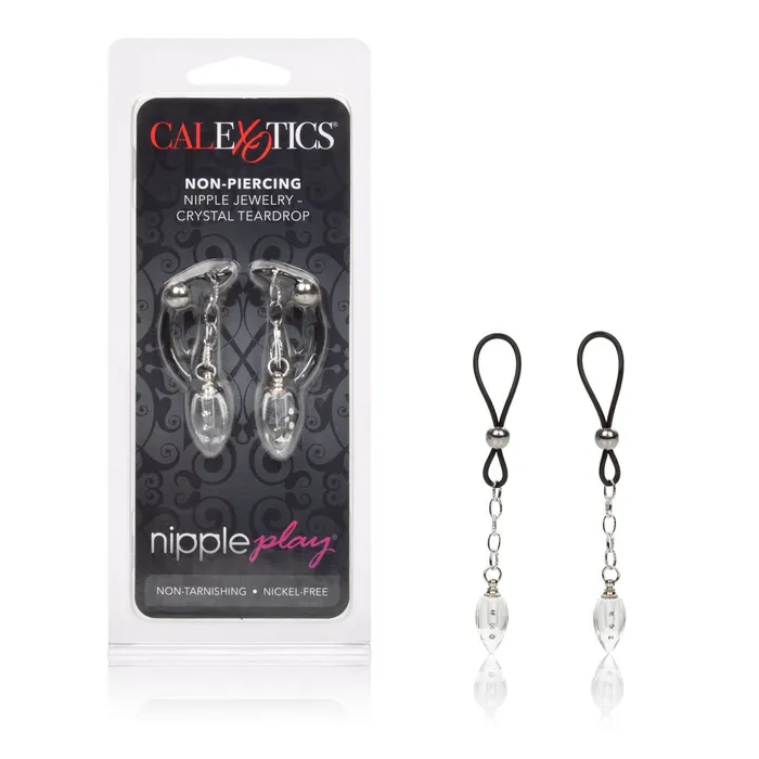 CalExotics Couples | Nipple Play Non-Piercing Nipple Jewelry Crystal  Teardrop