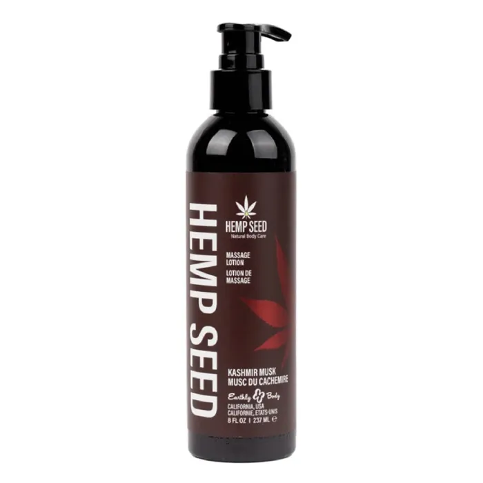 Couples Earthly Body Hemp Seed Massage Lotion Kashmir Musk 8 Oz