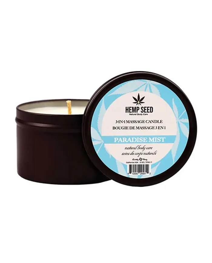 Couples Sale Specials Hemp Seed 3in1 Massage Candle Paradise Mist 6 Oz