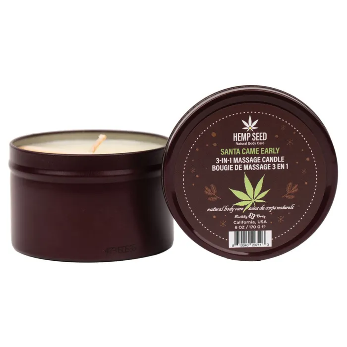 Earthly Body Couples Hemp Seed 3In1 Massage Candle Santa Came Early Honey Cinnamon Maple 170 g Earthly Body Couples Hemp Seed 3In1 Massage Candle Santa Came Early Honey Cinnamon Maple 170 g
