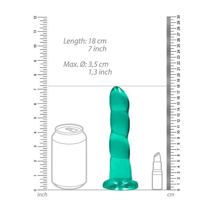 Female Sex Toys | Shots America Realrock Non-realistic 7in Dildo Turquoise