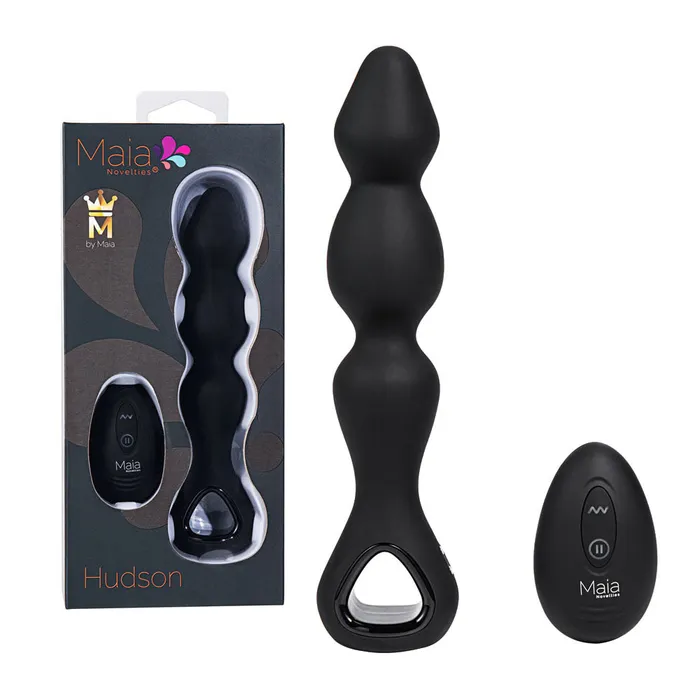 Maia HUDSON Black 19 cm USB Rechargeable Anal Vibrator with Wireless Remote Maia Toys Anal Maia HUDSON Black 19 cm USB Rechargeable Anal Vibrator with Wireless Remote Maia Toys Anal