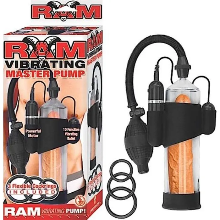 Male Sex Toys Ram Vibrating Master Pump Clear Nasstoys