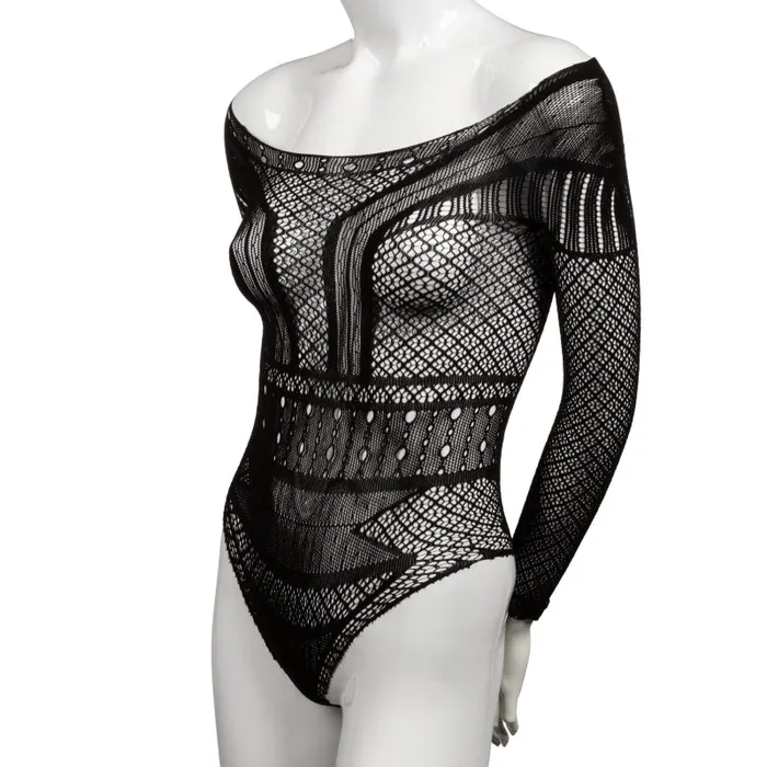 Plus Size Calexotics Scandal Plus Size Off the Shoulder Body Suit Plus Size Black