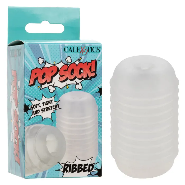 Pop Sock Ribbed Clear Calexotics Anal