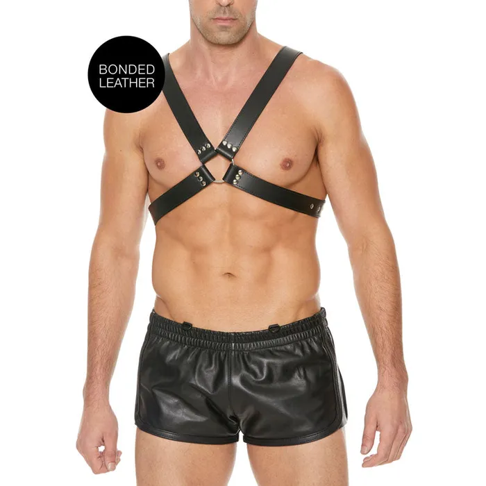 Shots Toys Female Sex Toys | Ouch! Men's Large Buckle Harness - Black - One Size Shots Toys Female Sex Toys | Ouch! Men's Large Buckle Harness - Black - One Size