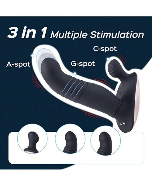 Uc Global Trade INChoney Play B Anal | Royal Thrusting Vibrating Prostate & Perineum Massager - Black