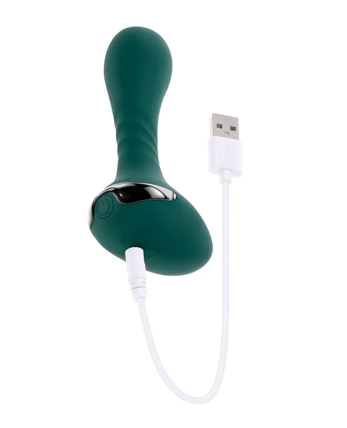 Anal Gender X Goes Anywhere Vibrating Silicone Plug Teal Evolved Novelties INC
