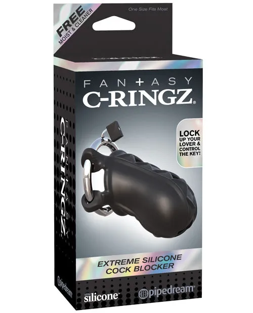 Anal Pipedream Products Fantasy CRingz Extreme Silicone Cock Blocker Black