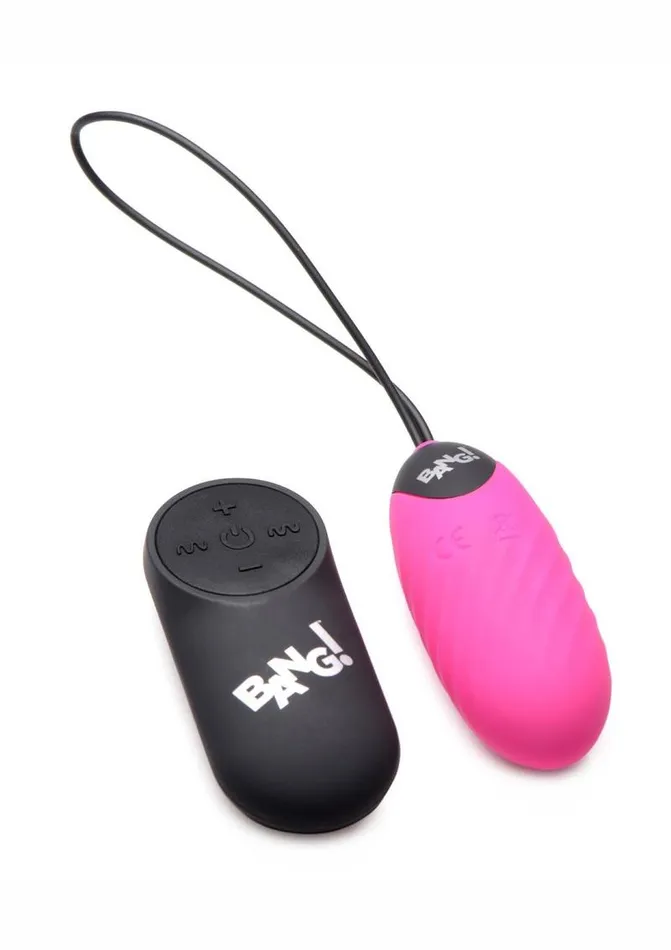 BANG Female Sex Toys Bang 28x Swirl Rechargeable Silicone Egg with Remote Control BANG Female Sex Toys Bang 28x Swirl Rechargeable Silicone Egg with Remote Control