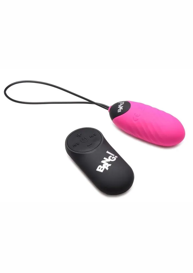 BANG Female Sex Toys Bang 28x Swirl Rechargeable Silicone Egg with Remote Control