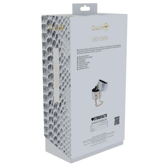 Couples Shots Toys OUCH Florence Collection Leg Cuffs White Restraints Couples Shots Toys OUCH Florence Collection Leg Cuffs White Restraints