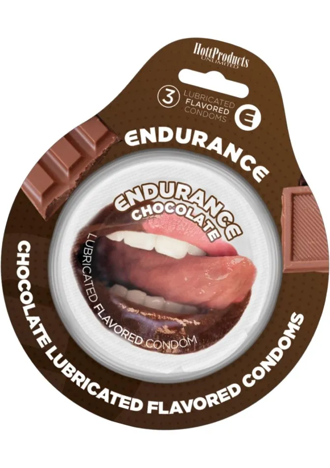 Endurance Condom Enhancers Lubricated Flavored Endurance Condoms 3 Per Pack Chocolate Endurance Condom Enhancers Lubricated Flavored Endurance Condoms 3 Per Pack Chocolate