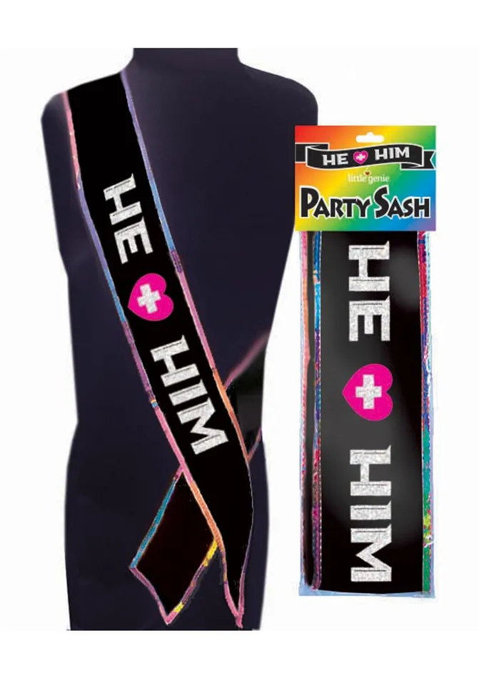 Sashes and Wearables He Him Party Sash Vibrators