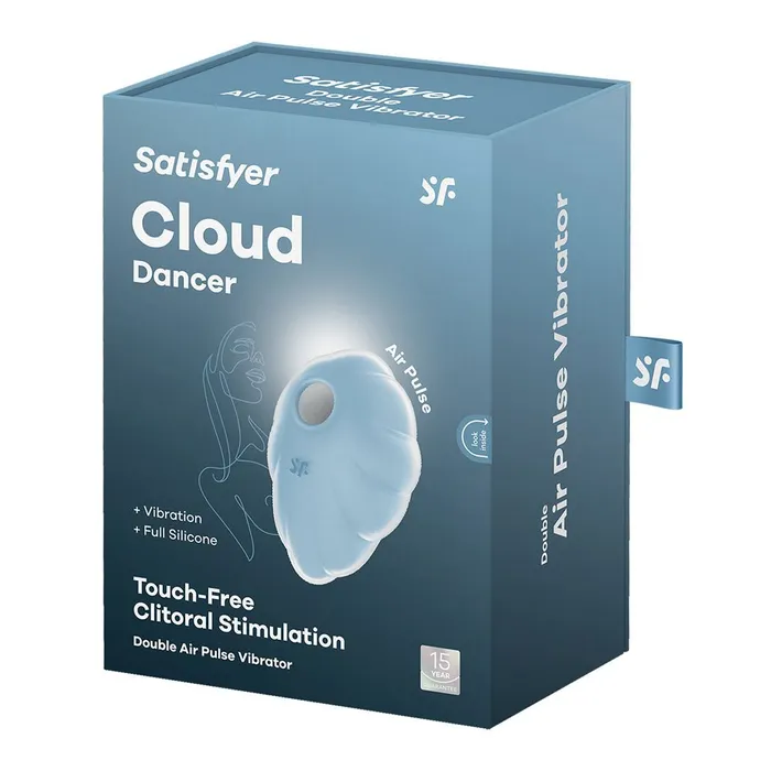 Satisfyer Vibrators Satisfyer Cloud Dancer Blue USB Rechargeable Vibrating Air Pulse Stimulator Satisfyer Vibrators Satisfyer Cloud Dancer Blue USB Rechargeable Vibrating Air Pulse Stimulator