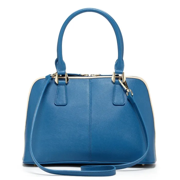 Vibrators Amethyst Mnemosyne Melissa Blue Saffiano Leather Satchel Bag