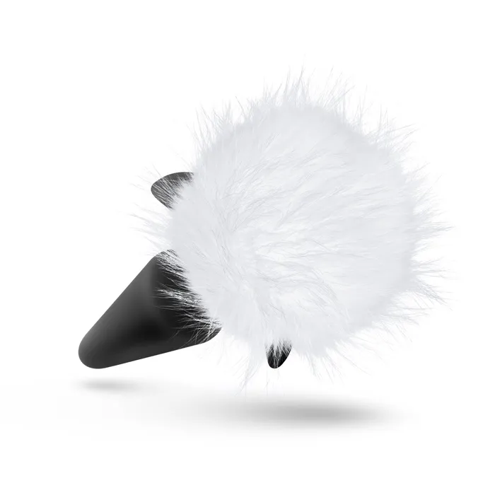 Vibrators Blush Novelties Pom Plugs Fur Pom Pom White