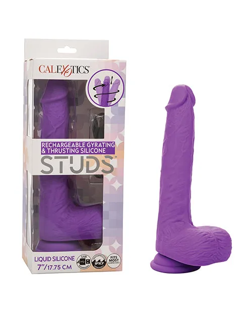Vibrators California Exotic Novelties Silicone Studs Rechargeable Gyrating Thrusting Vibrator Purple Vibrators California Exotic Novelties Silicone Studs Rechargeable Gyrating Thrusting Vibrator Purple