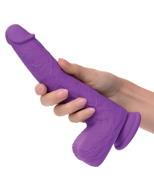 Vibrators California Exotic Novelties Silicone Studs Rechargeable Gyrating Thrusting Vibrator Purple