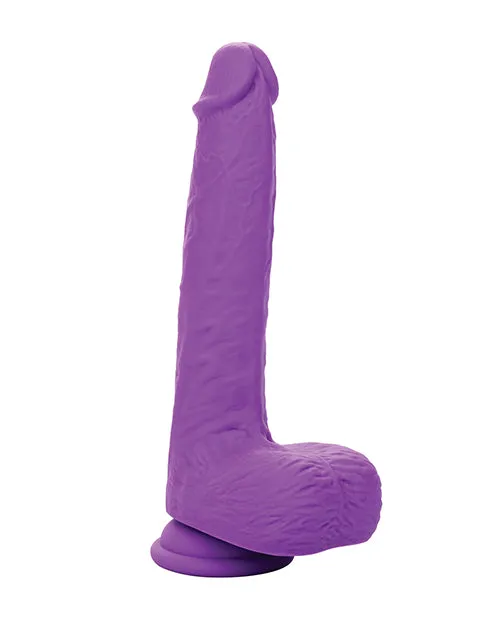Vibrators California Exotic Novelties Silicone Studs Rechargeable Gyrating Thrusting Vibrator Purple