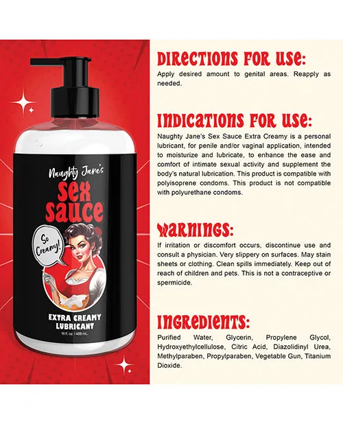 Xr LLC Naughty Janes Sex Sauce Extra Creamy Lubricant oz Male Sex Toys