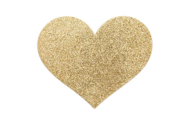 BIJOUX INDISCRETS Anal Flash Glitter Pasties Gold Heart