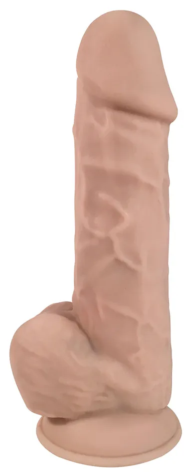 Dildos 8 Inch Fleshstixxx Silicone Dildo With Balls Vanilla Curve Toys