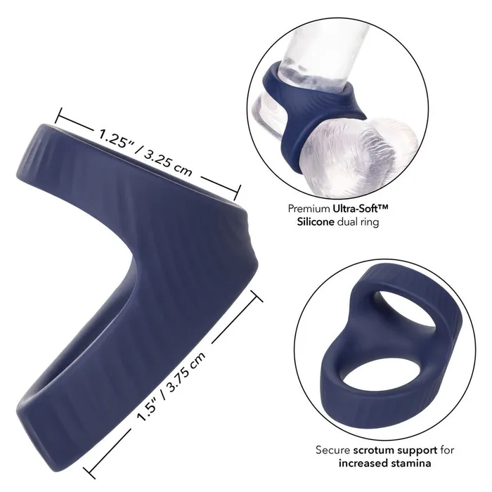 Male Sex Toys CalExotics Viceroy Dual Silicone Cock Ring Male Sex Toys CalExotics Viceroy Dual Silicone Cock Ring