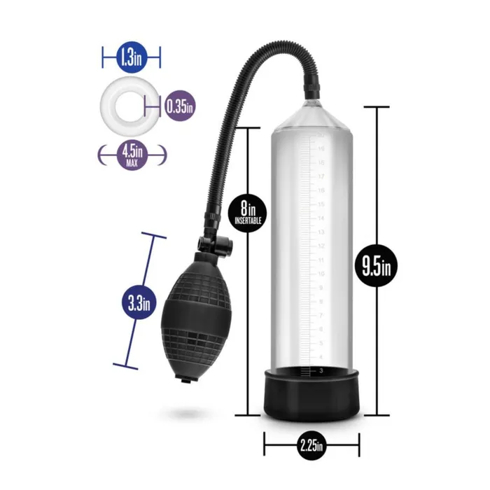 Performance VX101 Beginners Penis Enhancement Pump Clear Blush Novelties Male Sex Toys Performance VX101 Beginners Penis Enhancement Pump Clear Blush Novelties Male Sex Toys