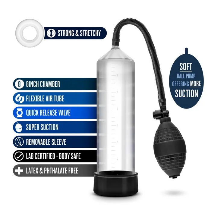 Performance VX101 Beginners Penis Enhancement Pump Clear Blush Novelties Male Sex Toys Performance VX101 Beginners Penis Enhancement Pump Clear Blush Novelties Male Sex Toys