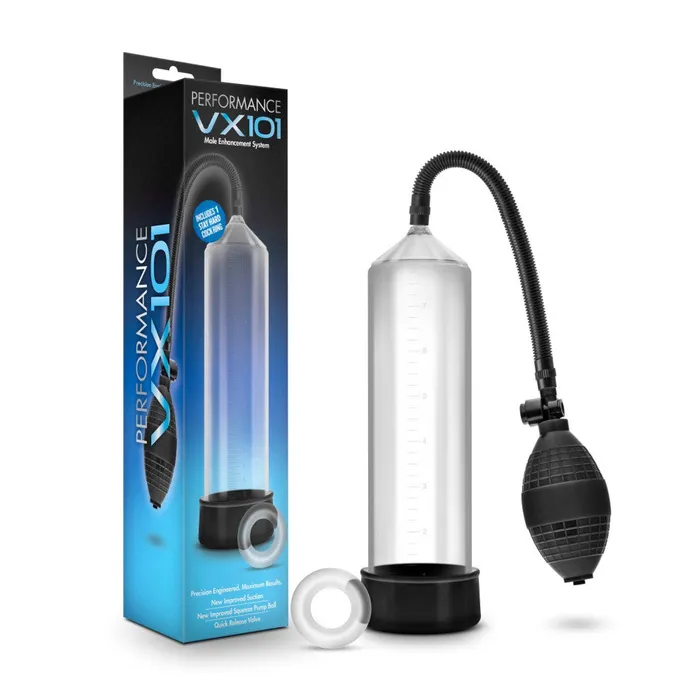 Performance VX101 Beginners Penis Enhancement Pump Clear Blush Novelties Male Sex Toys Performance VX101 Beginners Penis Enhancement Pump Clear Blush Novelties Male Sex Toys