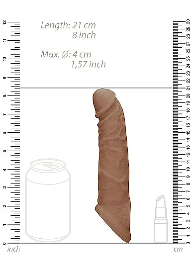 Realrock Penis Sleeve 8in Tan SHOTS AMERICA Male Sex Toys Realrock Penis Sleeve 8in Tan SHOTS AMERICA Male Sex Toys