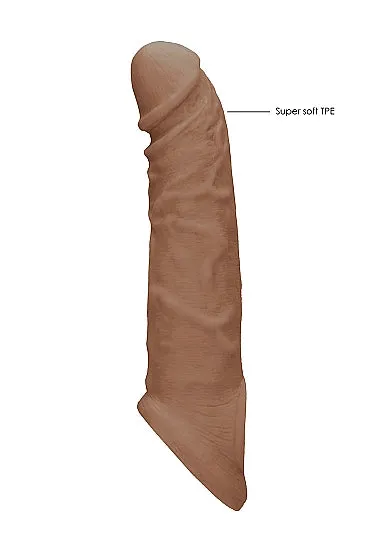 Realrock Penis Sleeve 8in Tan SHOTS AMERICA Male Sex Toys Realrock Penis Sleeve 8in Tan SHOTS AMERICA Male Sex Toys