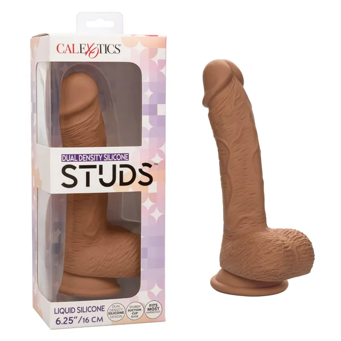 Dual Density Silicone Studs 625 Inch Brown CalExotics Anal