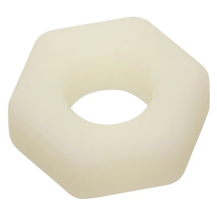 Female Sex Toys CalExotics Alpha GlowintheDark Liquid Silicone Prolong Sexagon Ring White Female Sex Toys CalExotics Alpha GlowintheDark Liquid Silicone Prolong Sexagon Ring White