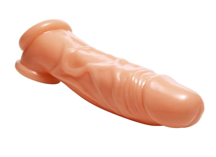 Male Sex Toys XR Brands Size Matters Realistic Flesh Penis Enhancer and Ball Stretcher