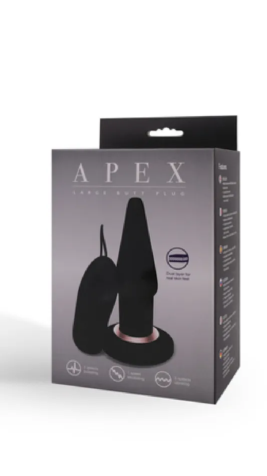 Anal Seven Creations Apex Butt Plug Large Sex Toy Adult Pleasure Black