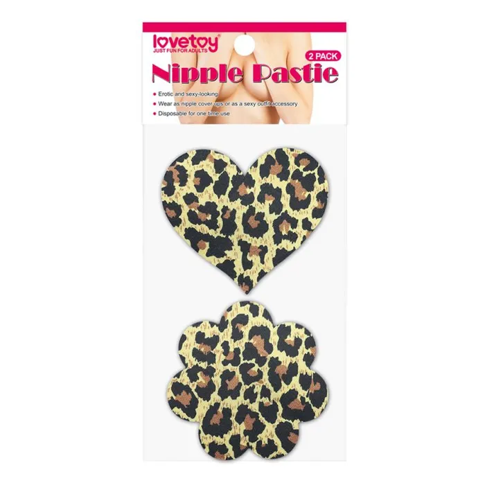 Leopard Sexy Nipple Pasties Twin Pack Lovetoy Nipple Clitoral Toys