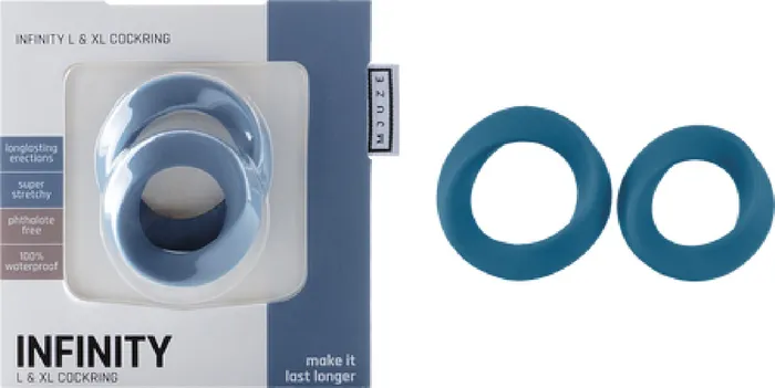 Vibrators Shots Media Infinity L And XL Cockring Blue Sex Toy Adult Pleasure Vibrators Shots Media Infinity L And XL Cockring Blue Sex Toy Adult Pleasure