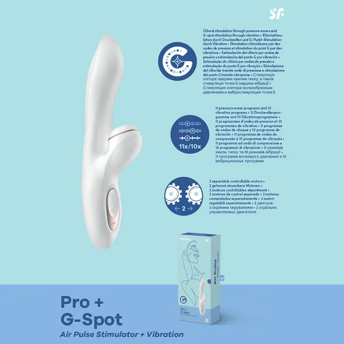 Satisfyer Pro GSpot 22 cm USB Rechargeable Rabbit Vibrator with TouchFree Clitoral Stimulator Satisfyer Female Sex Toys Satisfyer Pro GSpot 22 cm USB Rechargeable Rabbit Vibrator with TouchFree Clitoral Stimulator Satisfyer Female Sex Toys