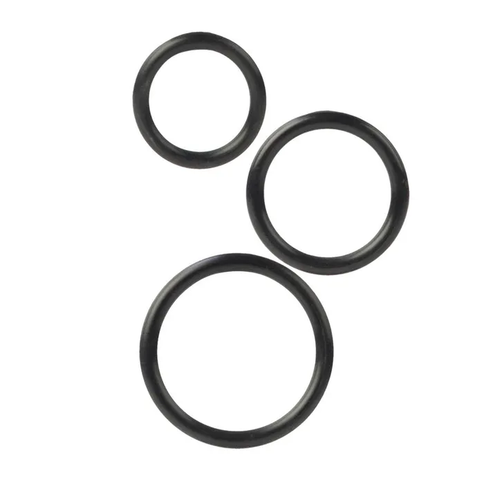 Anal California Exotic Novelties Silicone Support Rings Black