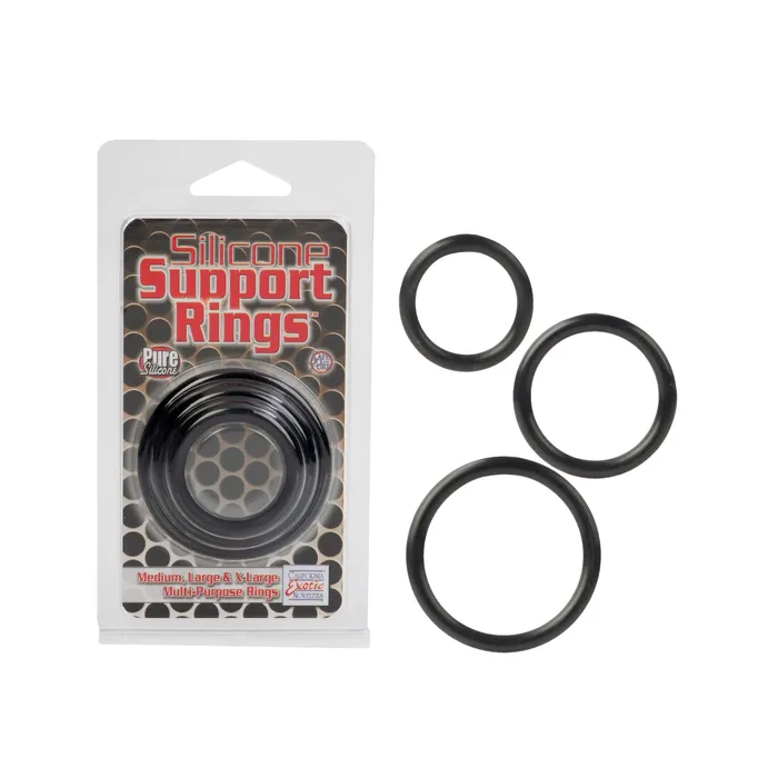 Anal California Exotic Novelties Silicone Support Rings Black