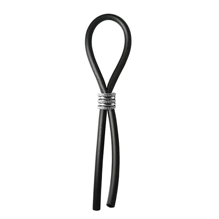 Anal Fresh Play CRing Lasso Criss Cross Cap Silicone Black