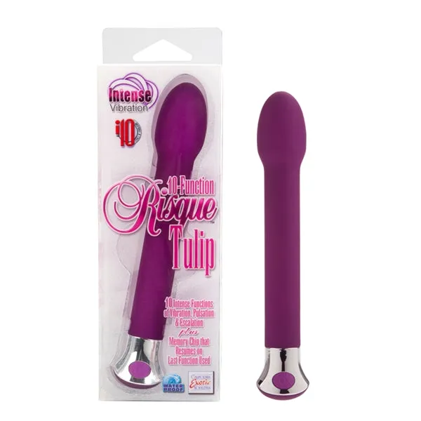 California Exotic Novelties Risque Tulip 10 Function Purple Vibrators