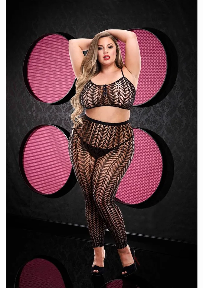 Male Sex Toys UnderKontrl 2PIECE JACQUARD CROP TOP AND PANTS SET