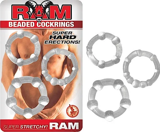Nasstoys Anal Ram Beaded Cockrings Clear