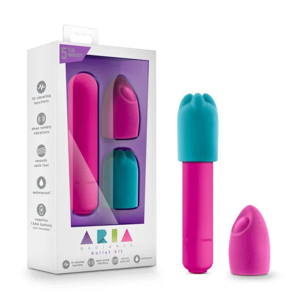 Vibrators Aria Radiance Fuchsia Bullet Kit Blush Novelties